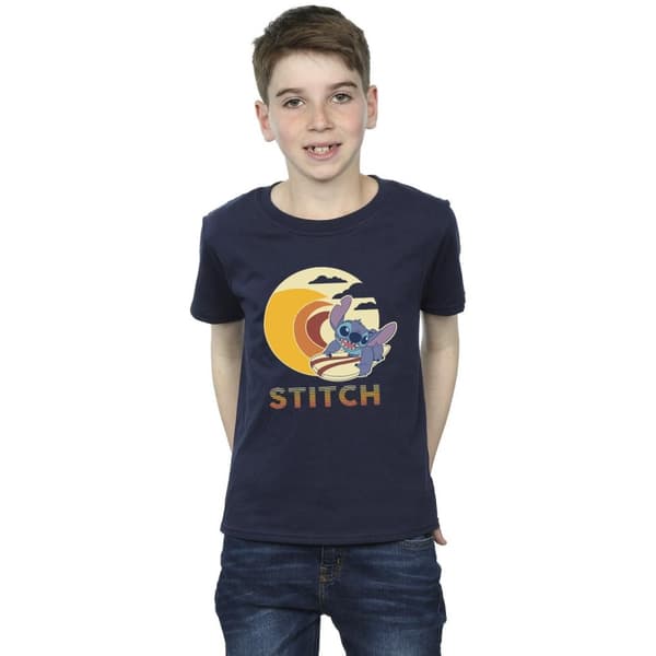 Disney Lilo & Stitch - T-shirt med sommarvågor för pojkar