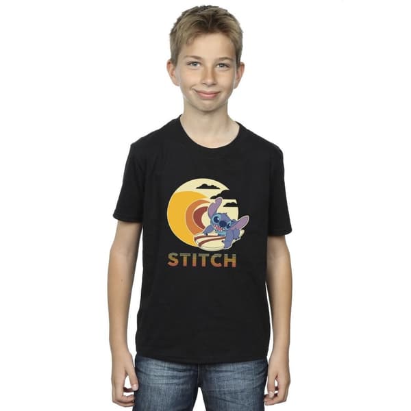 Disney Lilo & Stitch - T-shirt med sommarvågor för pojkar