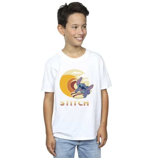 Disney Lilo & Stitch - T-shirt med sommarvågor för pojkar