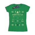 Miniatyrbillede 1 af 3: Harry Potter Womens/Ladies Christmas Pattern Cotton T-Shirt