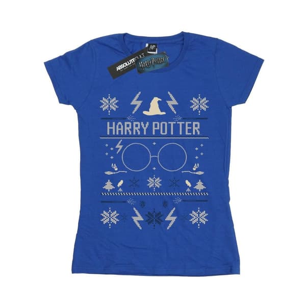 Harry Potter Womens/Ladies Christmas Pattern Cotton T-Shirt