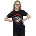 Miniatyrbild 2 av 3: Disney Dam/dam Coco Miguel Skeleton Face - Boyfriend-t-shirt i bomull med huva