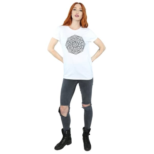 Supernatural Dam/kvinnor Symbol Circle Boyfriend T-shirt i bomull