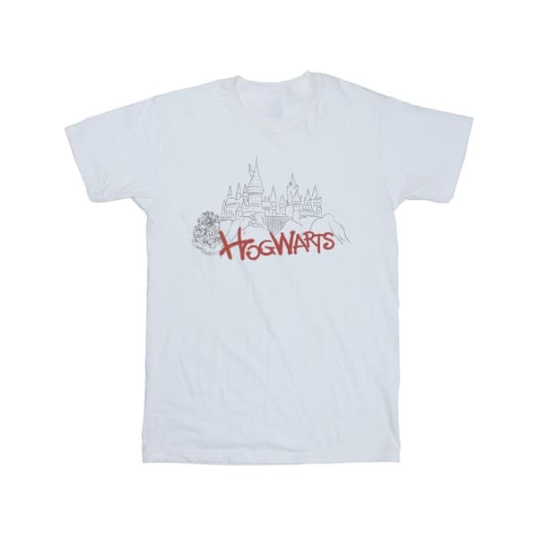 Harry Potter T-shirt i bomull med spray från Hogwarts slott för flickor