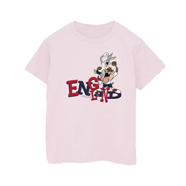 Looney Tunes Dam/Tjej - Bugs & Taz England - Boyfriend-t-shirt i bomull