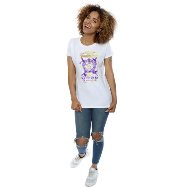 Harry Potter Dam/Tjej - Chocolate Frogs - T-shirt i bomull med färgad etikett