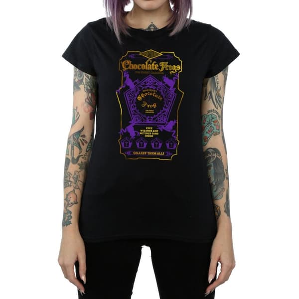 Harry Potter Womens/Ladies Chocolate Frogs Coloured Label Cotton T-Shirt