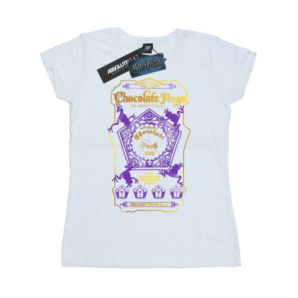 Harry Potter Dam/Tjej - Chocolate Frogs - T-shirt i bomull med färgad etikett