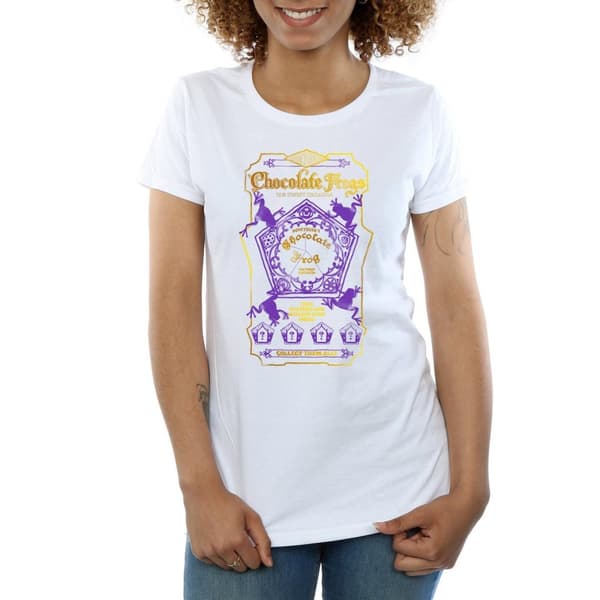 Harry Potter Dam/Tjej - Chocolate Frogs - T-shirt i bomull med färgad etikett