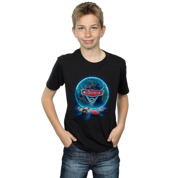 Disney Cars Globe Movie Poster T-shirt för pojkar