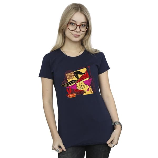 Looney Tunes Dam/Tjej Bugs Rabbit Nyår T-shirt i bomull