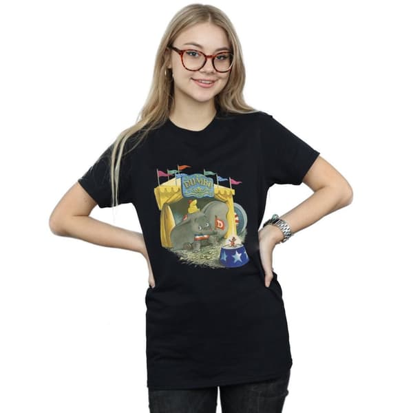 Disney Womens/Ladies Dumbo Circus Cotton Boyfriend T-Shirt