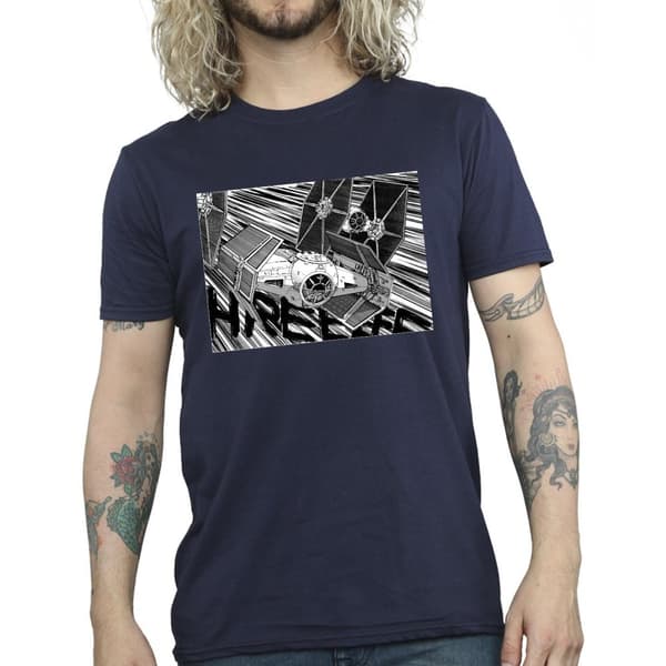 Star Wars Mens Anime Plane T-Shirt