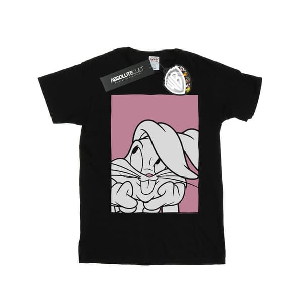 Looney Tunes Dam/Tjej Bugs Bunny Adore Boyfriend T-shirt i bomull Black 3XL