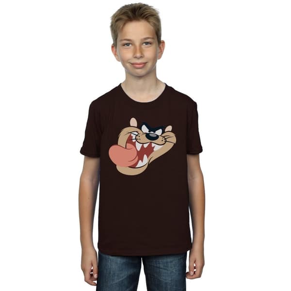 Looney Tunes T-shirt med ansikte av tasmansk djävul för pojkar