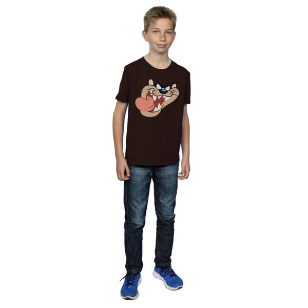 Looney Tunes T-shirt med ansikte av tasmansk djävul för pojkar