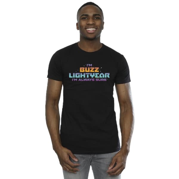 Disney Mens Lightyear Always Sure Text T-Shirt