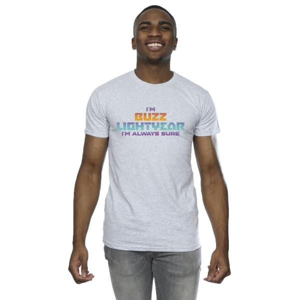 Disney Mens Lightyear Always Sure Text T-Shirt