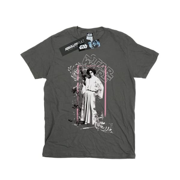 Star Wars Girls Princess Leia Distressed Cotton T-Shirt