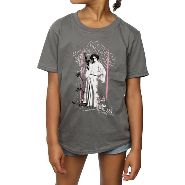 Star Wars Girls Princess Leia Distressed Cotton T-Shirt