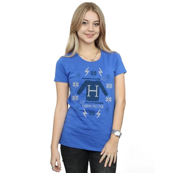 Harry Potter Womens/Ladies Christmas Knit Cotton T-Shirt