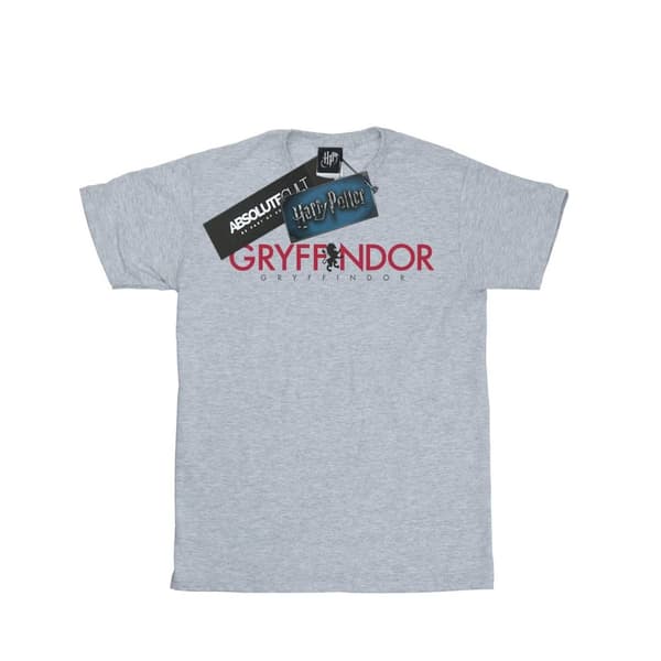 Harry Potter Girls Gryffindor Text Cotton T-Shirt