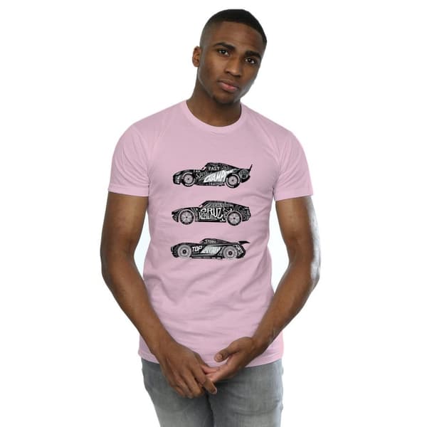 Disney Mens Cars Text Racers T-Shirt