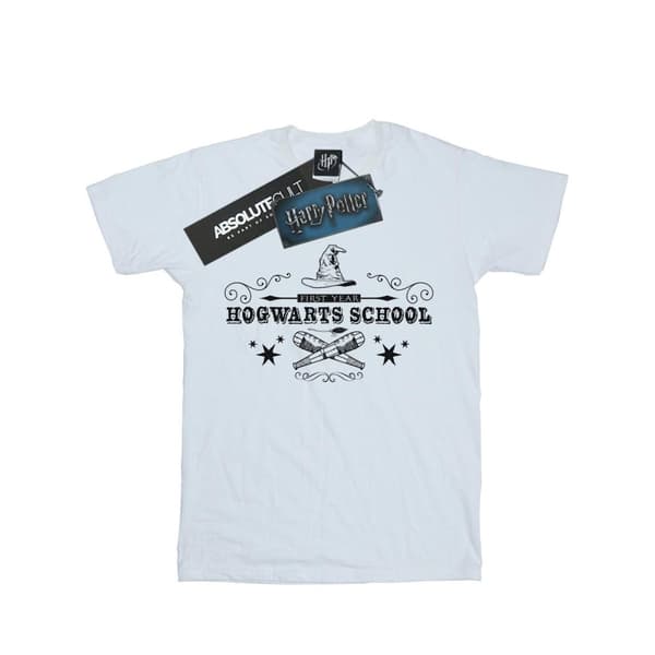 Harry Potter Boys Hogwarts First Year T-Shirt White 7-8 Years