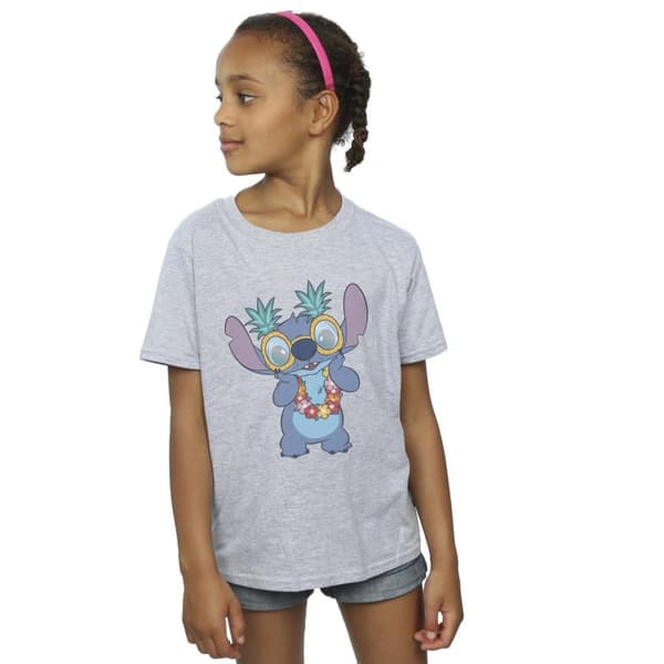 Disney Lilo And Stitch Tropical Fun - T-shirt i bomull för flickor