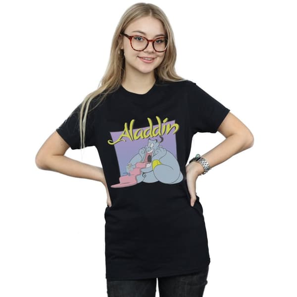 Disney Womens/Ladies Aladdin Genie Wishing Dude Cotton Boyfriend T-Shirt