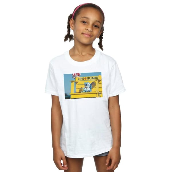 Disney Lilo And Stitch Life Guard T-shirt i bomull för flickor