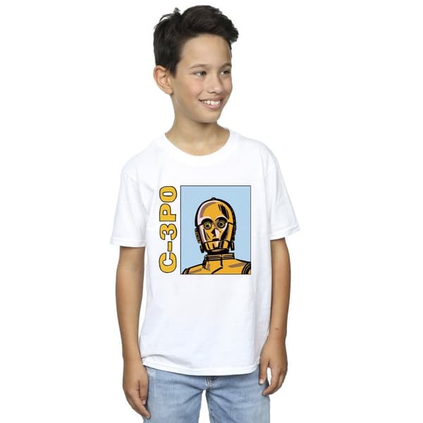 Star Wars Boys C3PO Line Art T-Shirt