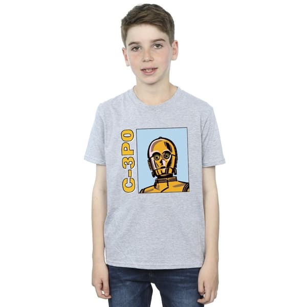 Star Wars Boys C3PO Line Art T-Shirt