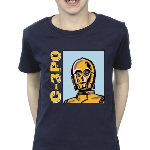 Star Wars Boys C3PO Line Art T-Shirt