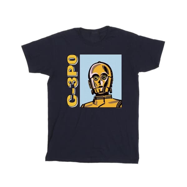 Star Wars Boys C3PO Line Art T-Shirt
