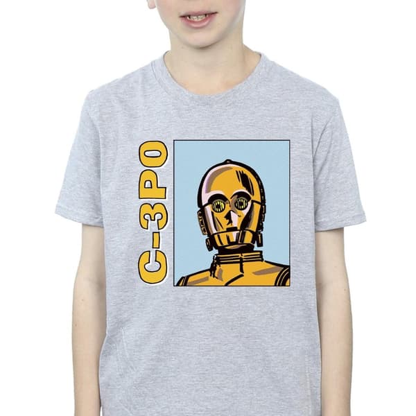 Star Wars Boys C3PO Line Art T-Shirt