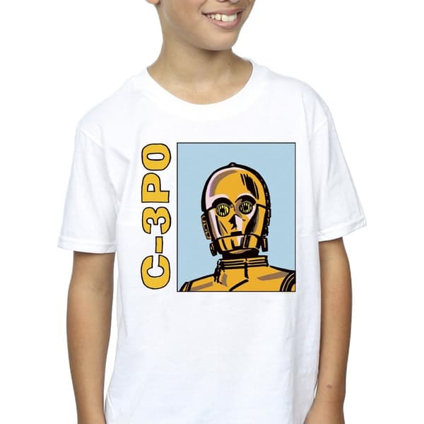 Star Wars Boys C3PO Line Art T-Shirt
