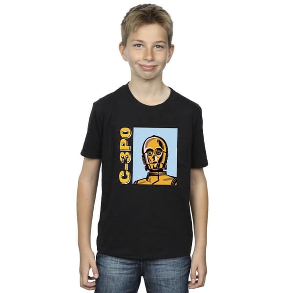 Star Wars Boys C3PO Line Art T-Shirt