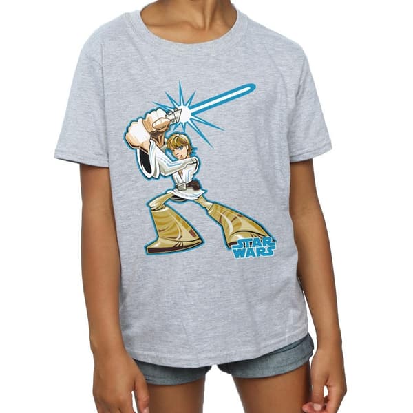 Star Wars T-shirt i bomull med Luke Skywalker-karaktär för flickor