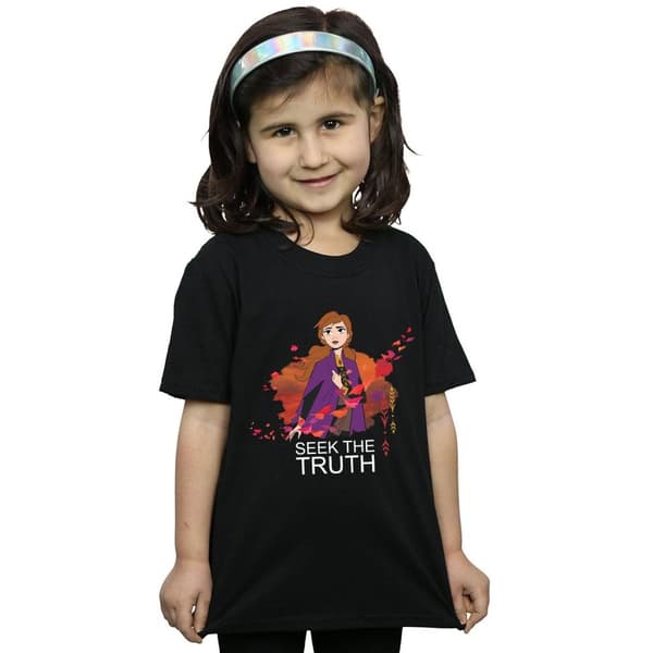 Disney Frozen 2 Anna Seek The Truth Wind Cotton T-shirt för flickor
