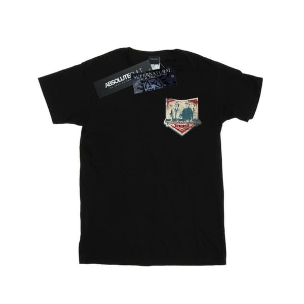 Supernatural Pojkvänströja i bomull med brösttryck från Winchester - dam/dam Black 3XL