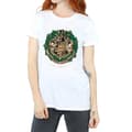Miniatyrbilde 3 av 5: Harry Potter Womens/Ladies Christmas Wreath Cotton Boyfriend T-Shirt