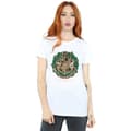 Miniatyrbilde 2 av 5: Harry Potter Womens/Ladies Christmas Wreath Cotton Boyfriend T-Shirt