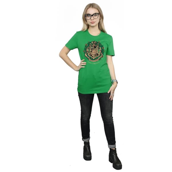 Harry Potter Womens/Ladies Christmas Wreath Cotton Boyfriend T-Shirt