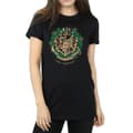 Miniatyrbild 3 av 5: Harry Potter Boyfriend-T-shirt i bomull med julkrans för damer/damer