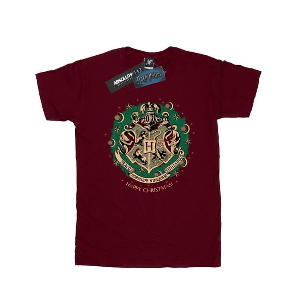 Harry Potter Womens/Ladies Christmas Wreath Cotton Boyfriend T-Shirt