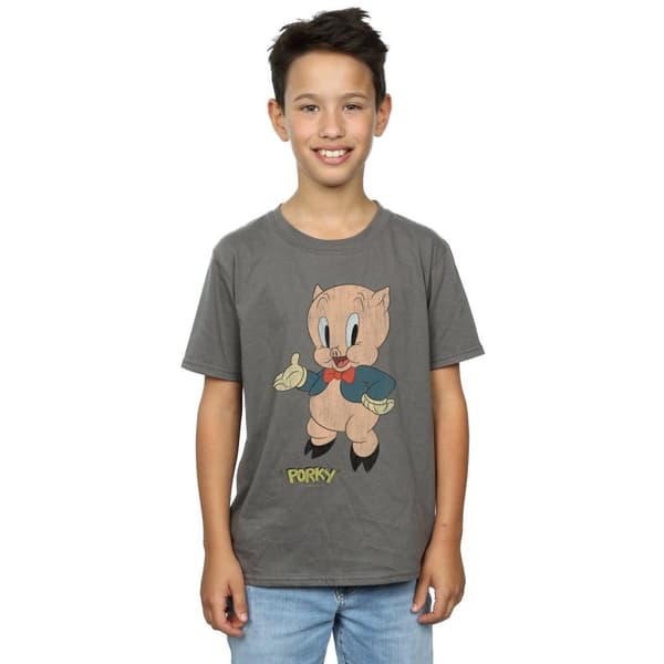 Looney Tunes Boys Porky Pig Distressed T-Shirt