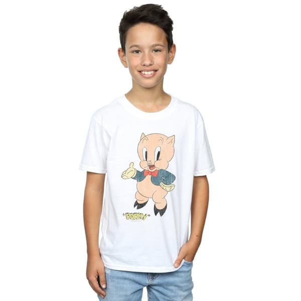 Looney Tunes Boys Porky Pig Distressed T-Shirt