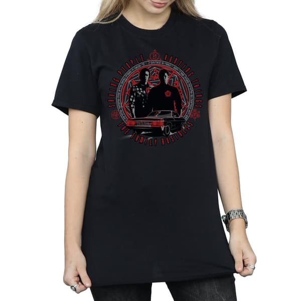 Supernatural Womens/Ladies Family Business Cotton Boyfriend T-Shirt