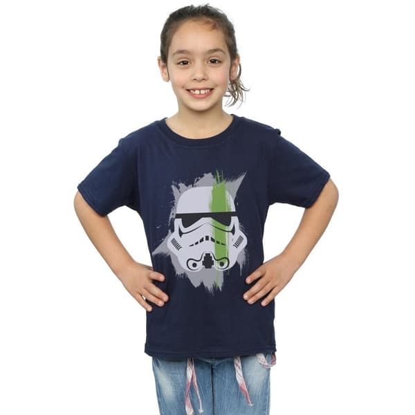 Star Wars Girls Stormtrooper Paint Stroke Cotton T-Shirt